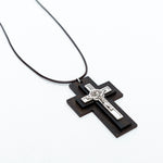 Cargar imagen en el visor de la galería, Collar de Cristo para Comunión 7.5cm Chocolate
