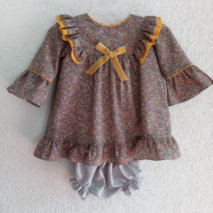 Vestido de algodón estampado de flores