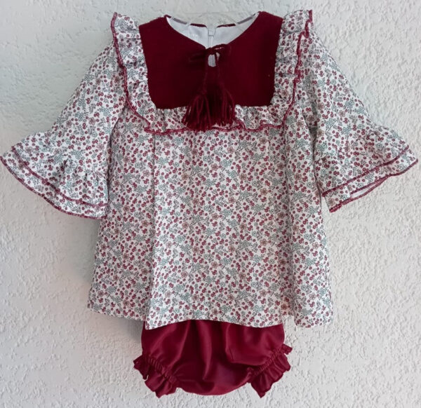 Vestido de algodón estampado de flores