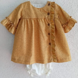 Vestido de viyella estampada