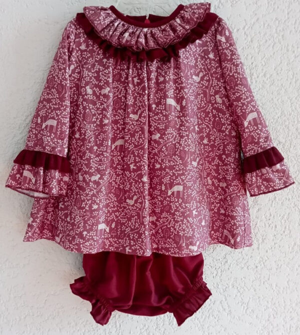 Vestido de algodón estampado