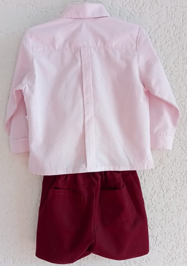 Conjunto camisa de algodón con bermuda de gabardina - Imagen 2