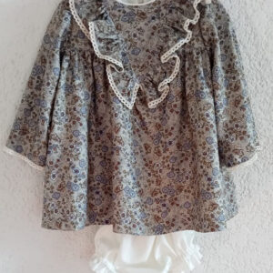 Vestido de viscosa estampada