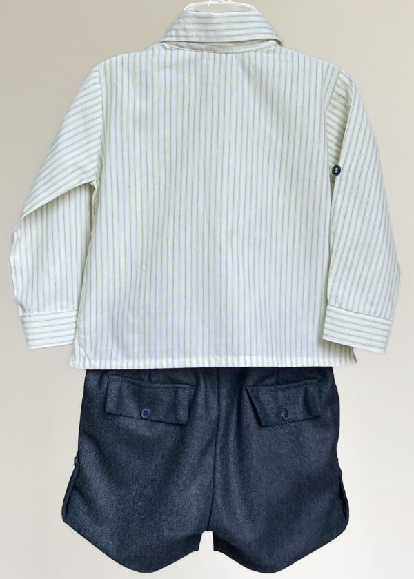 Conjunto niño camisa de algodón de rayas - Imagen 2