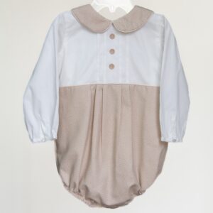 Pañalero niño algodón de punto beige