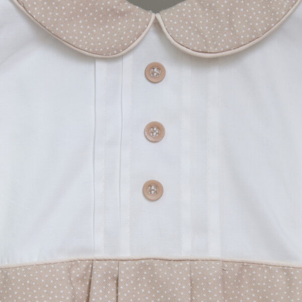 Pañalero niño algodón de punto beige - Imagen 3