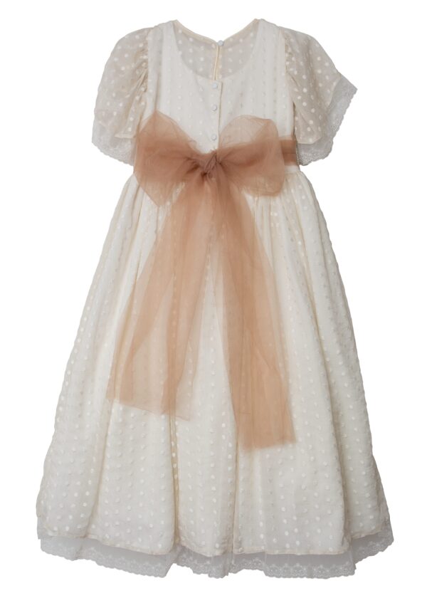 Vestido de poliester bordado de lunares - Imagen 2