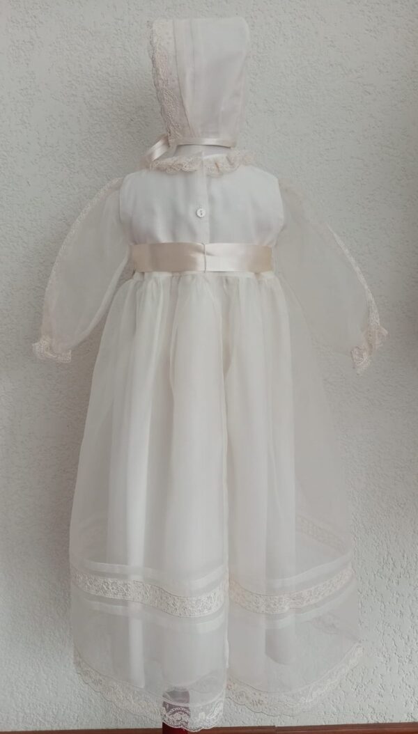 Ropón de organza beige - Imagen 2