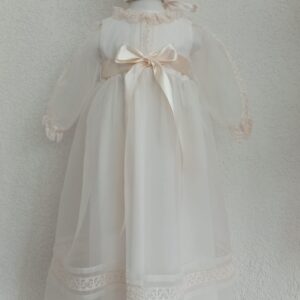 Ropón de organza beige
