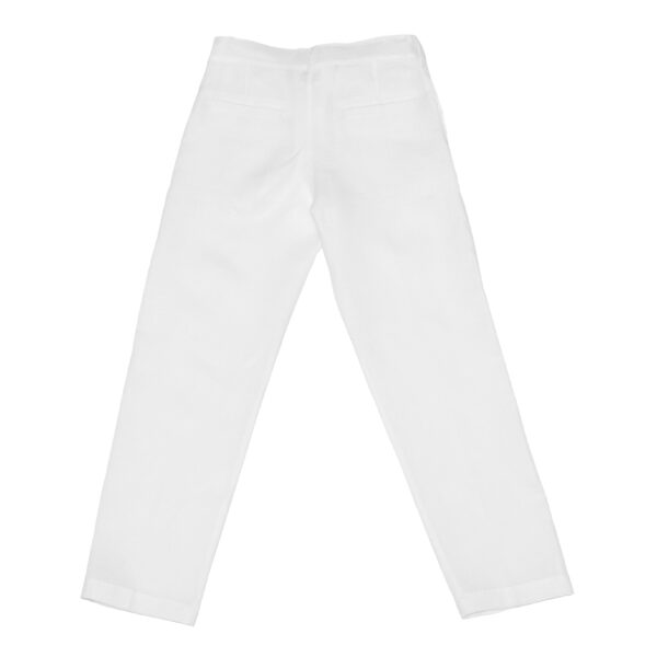 Pantalón en lino con bolsillos laterales - Imagen 8