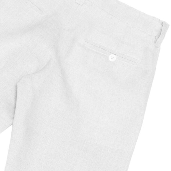 Pantalón en lino con bolsillos sesgados - Imagen 4