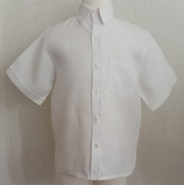 Camisa en lino manga corta