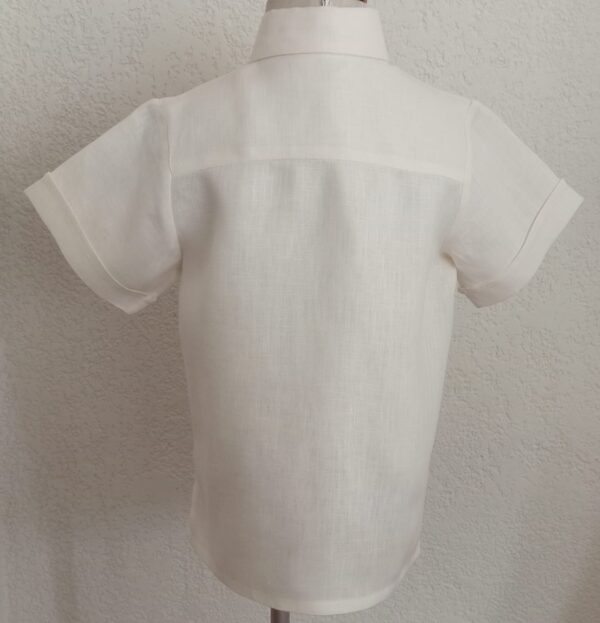 Camisa en lino manga corta - Imagen 2