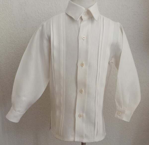 Camisa en lino manga corta larga