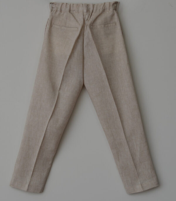 Pantalón en lino con bolsillos rectos - Imagen 3
