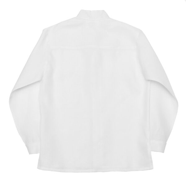 Camisa en lino botones ocultos manga larga - Imagen 7
