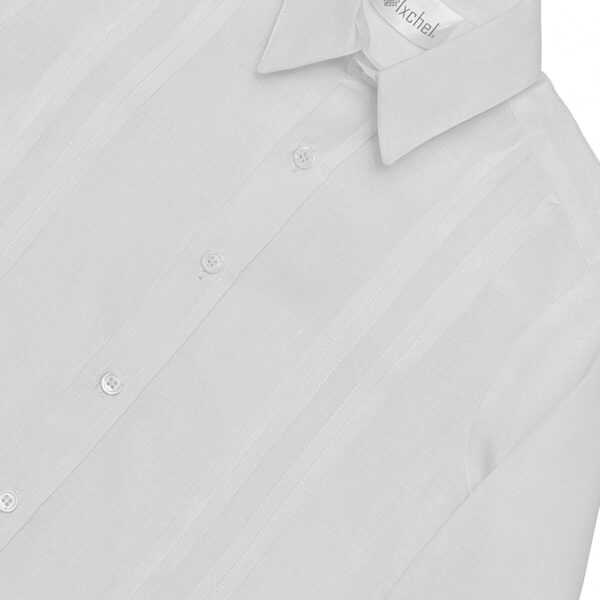 Camisa en lino con alforzas anchas manga larga - Imagen 6