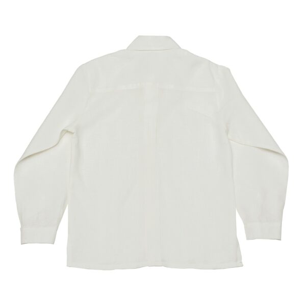Camisa en lino con alforzas anchas manga larga - Imagen 4