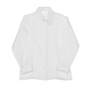 Camisa en lino con entredos cruzado manga larga