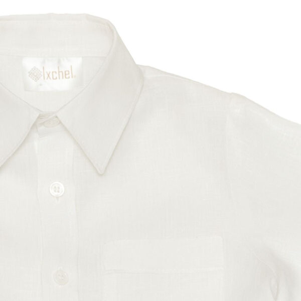 Camisa en lino manga larga con bolsa - Imagen 5