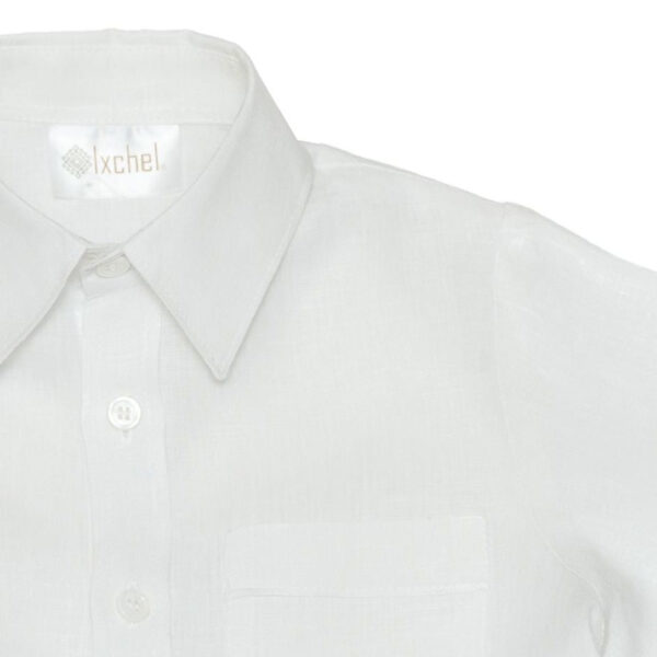 Camisa en lino manga larga con bolsa - Imagen 2