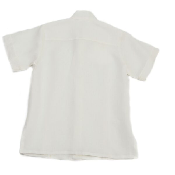 Camisa en lino con entredos de vainica chica manga corta - Imagen 3