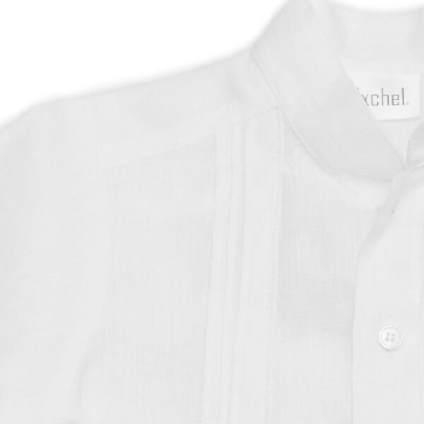 Camisa en lino con entredos de vainica chica manga corta - Imagen 5