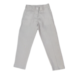 Pantalón en lino con bolsillos sesgados