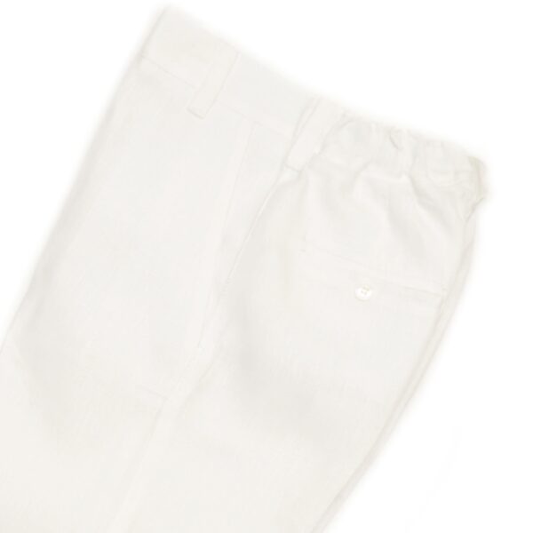 Pantalón en lino con bolsillos sesgados - Imagen 7