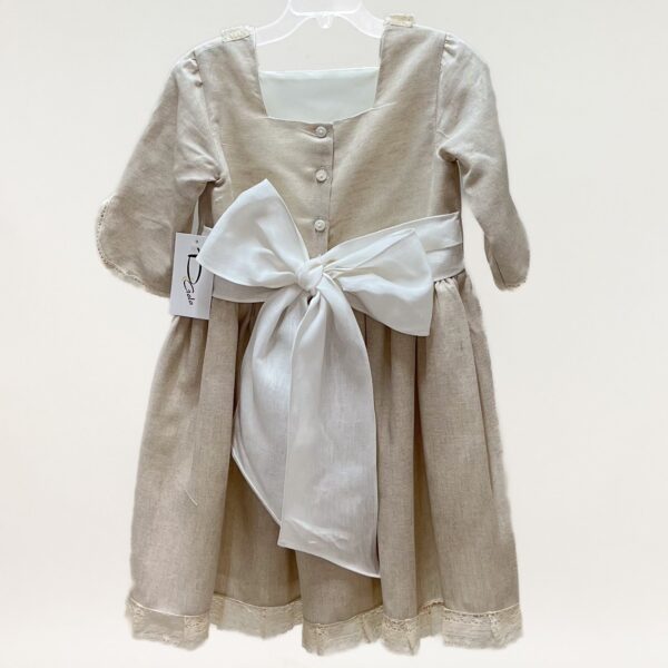 Vestido de lino algodón jaspe - Imagen 2