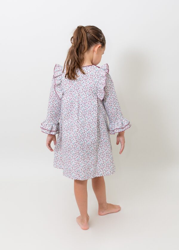 Vestido de algodón estampado de flores - Imagen 4