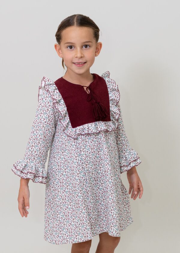Vestido de algodón estampado de flores - Imagen 3