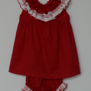 Vestido de plumeti rojo