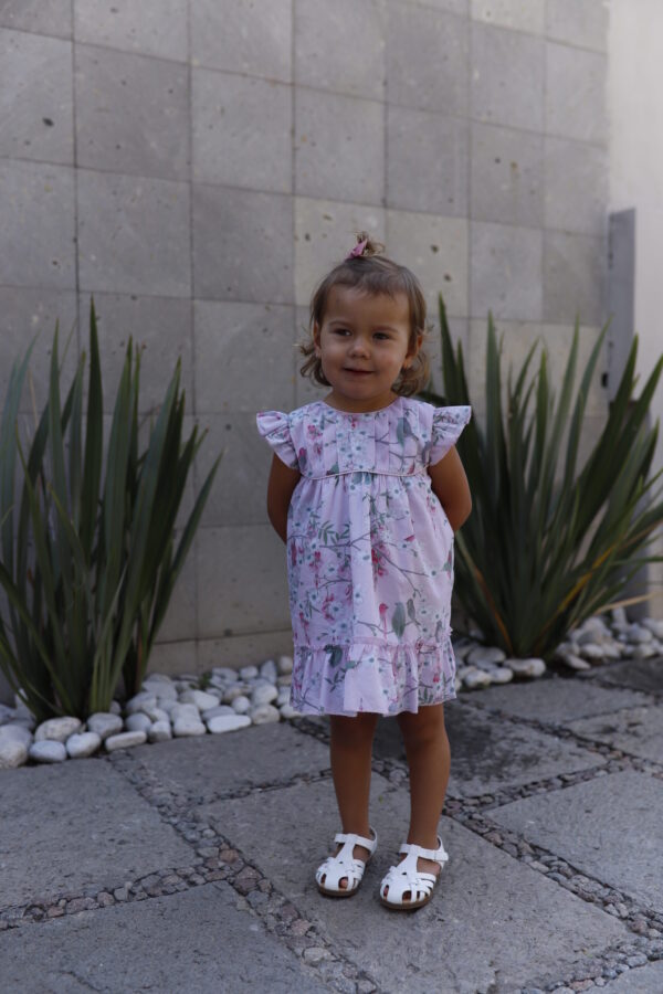 Vestido de algodón rosa - Imagen 3