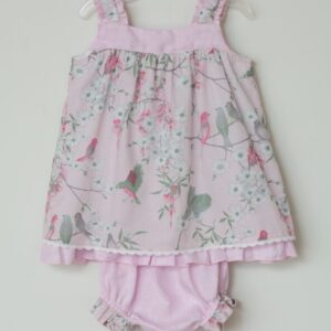 Vestido de algodón rosa