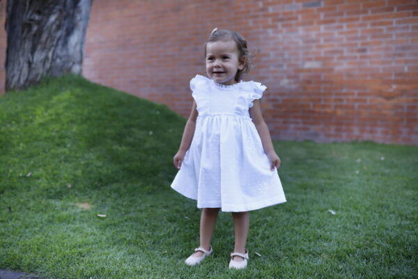 Vestido de plumeti blanco - Imagen 3