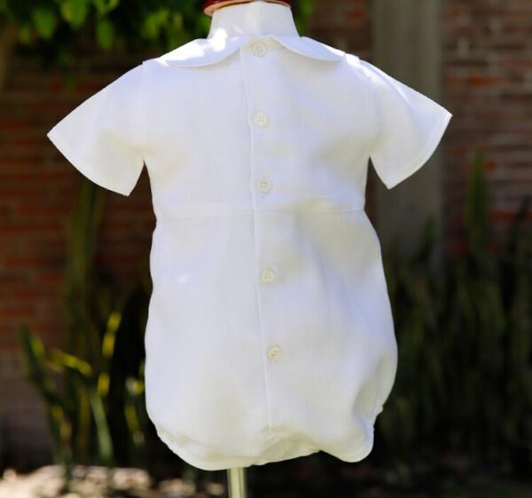Ropón para niño pañalero de lino - Imagen 2