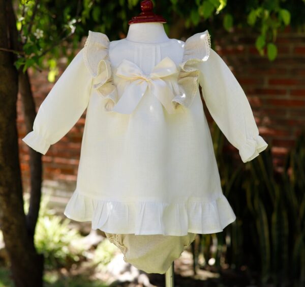Ropón vestido corto de lino
