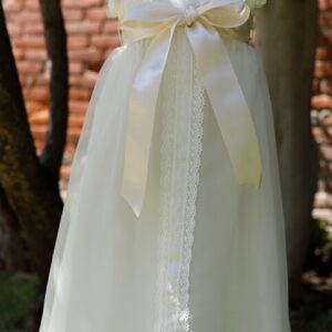 Ropón niña vestido largo de organza