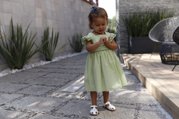 Vestido de algodón verde - Imagen 3