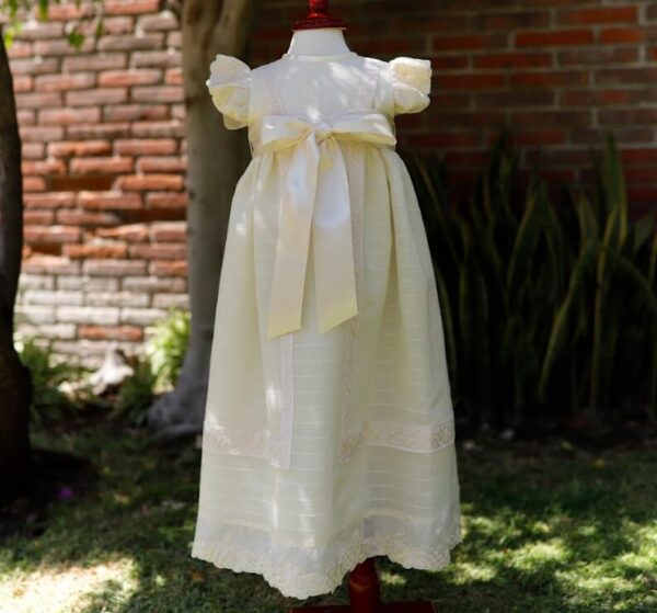 Ropón niña vestido de seda algodón