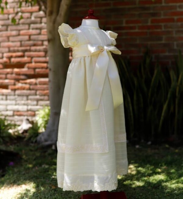 Ropón niña vestido de seda algodón - Imagen 2