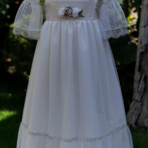 Vestido de tul bordado
